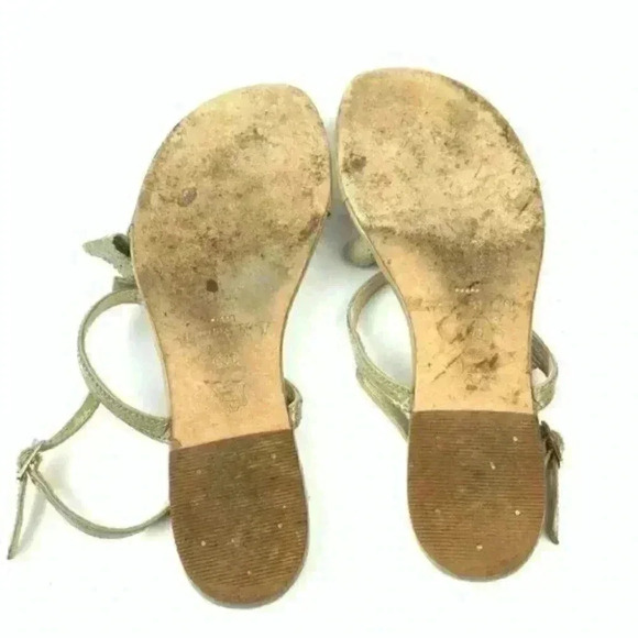 LK Bennett sandals 37.5 6.5 taupe patent leather - Picture 5 of 8